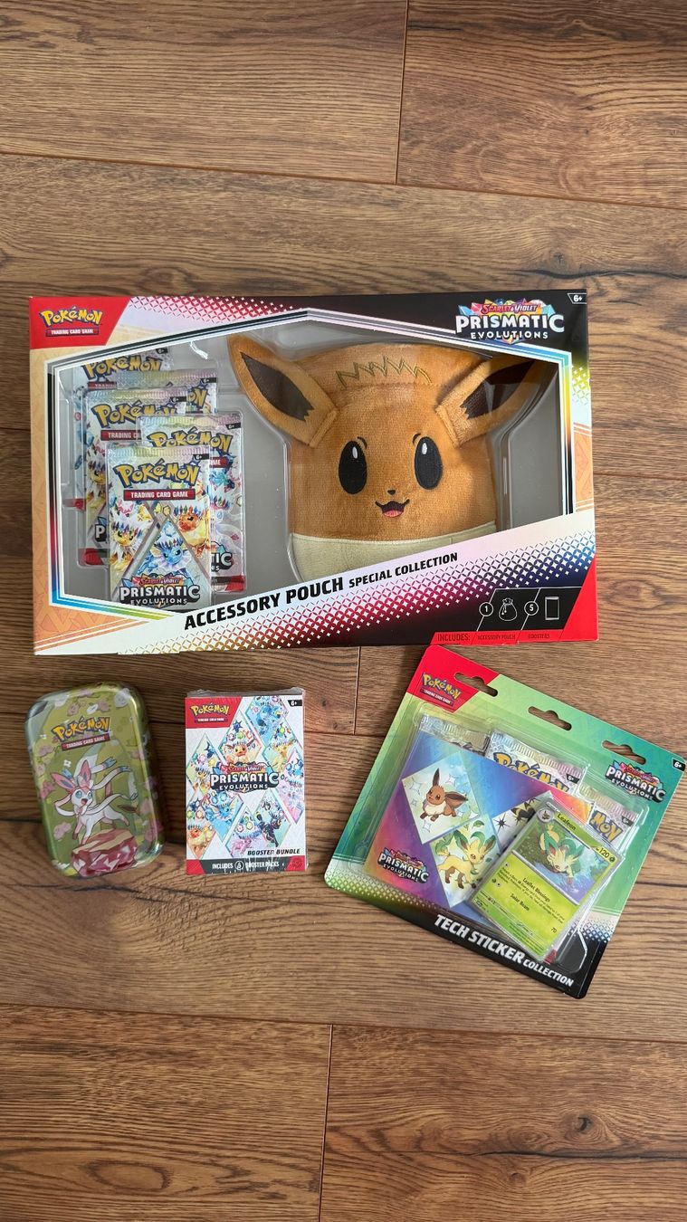 Pokémon Carte collezionabili: 🇬🇧Prismatic Evolutions collection bundle/pouch/sticker/tin – Nuovo e nell'imballaggio originale da Basel venduto da rup_r2m2 5