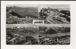 AK ca.1950 Rigi 4 Bildkarte incl. Motorwagen ARB 12