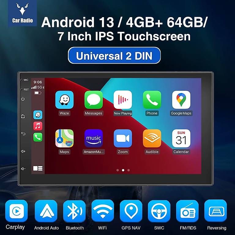 Radio: Android Autoradio DIN2 mit Carplay und Android Auto – Nuovo (secondo la descrizione) da Herzogenbuchsee venduto da DC_1978
