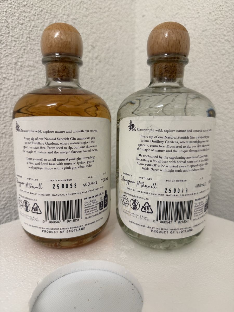 Bevande alcoliche: Secret Garden Gin  2 verschiedene Flaschen – Nuovo (secondo la descrizione) da Goldach venduto da Messerguru 1