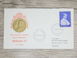 CL05 Enveloppe + Timbre Poste Vaticane 1964