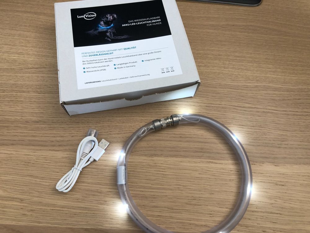LumiVision LED-Halsband weiss 47.5 cm, Leuchti NP: CHF 62.00 (Neu ...