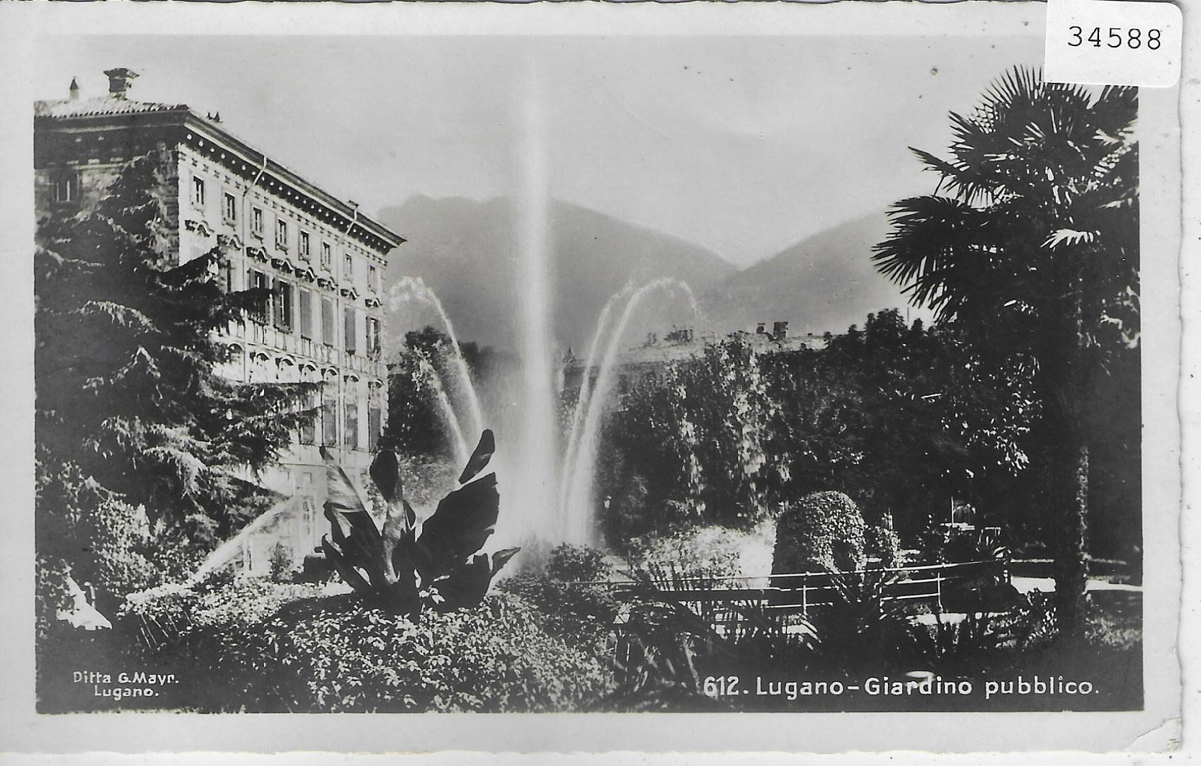 Cartoline postali: Lugano - Giardino pubblico – Usato da Ettingen venduto da Kartenplanet