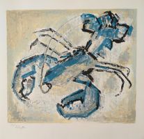 Jean-Marie CALMETTES (1918 - 2007) "LE HOMARD" LITHOGRAPHIE