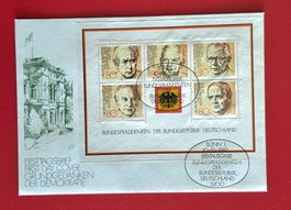 DEUTSCHLAND BUNDESPRÄSIDENTEN HEUSS LÜBKE SCHEEL FDC 1982