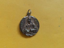 Médaille religieuse ancienne, Cor Jésu, our Lady