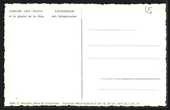 Cartes postales: Leukerbad, Gesamtansicht mit Dalagletsch – D'occasion à Berlin par bartko-reher 1