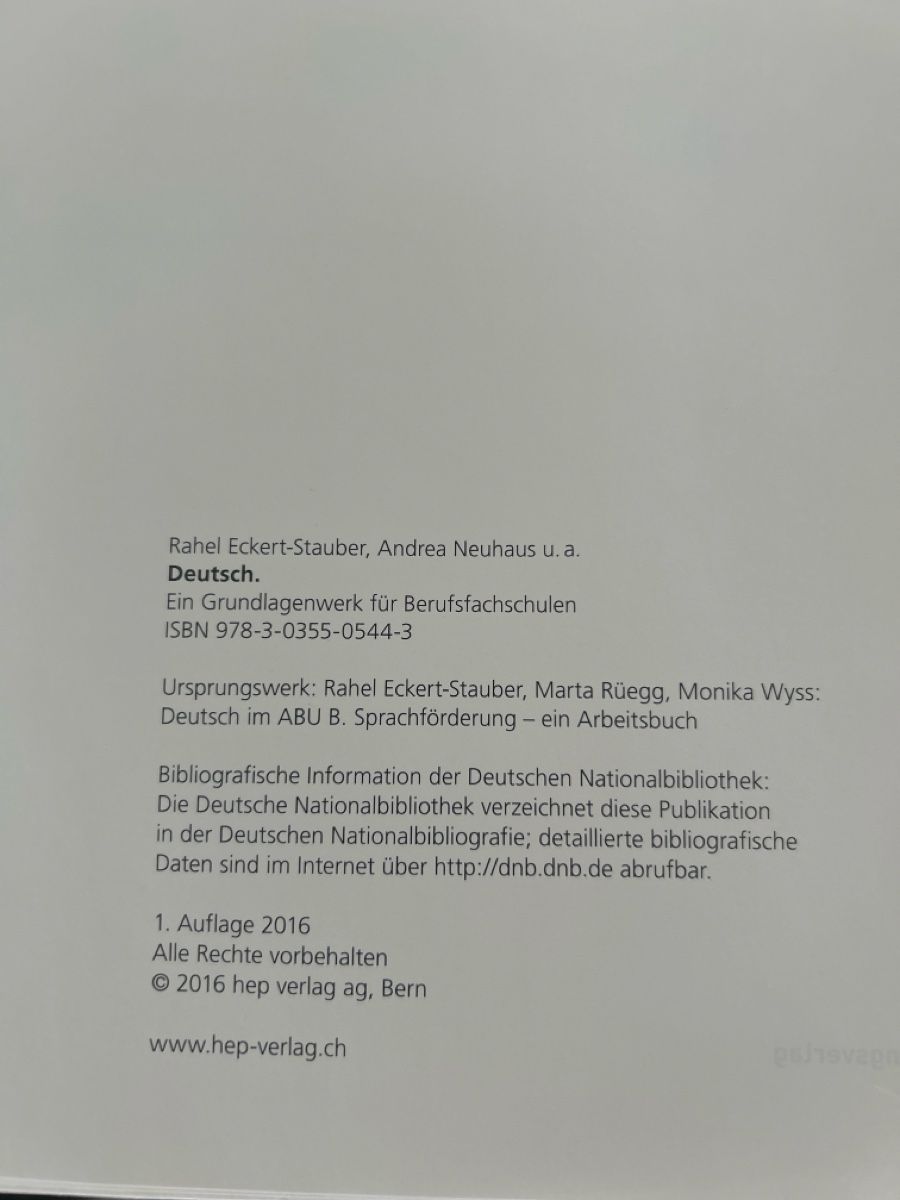 Bücher: Lehrmittel Deutsch  – Neu (gemäss Beschreibung) aus Winterthur von Janina08 1