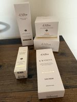 d'Alba Hautpflege Set: Serum, Creme, Augenpads, Sonnencreme.
