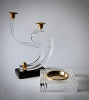 PLEXIGLAS, KERZENSTOCK & ASCHENBECHER WAHRSCHEINLICH ITALIEN