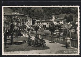 AK Ponte Tresa, Ortspartie am Quai, 1943