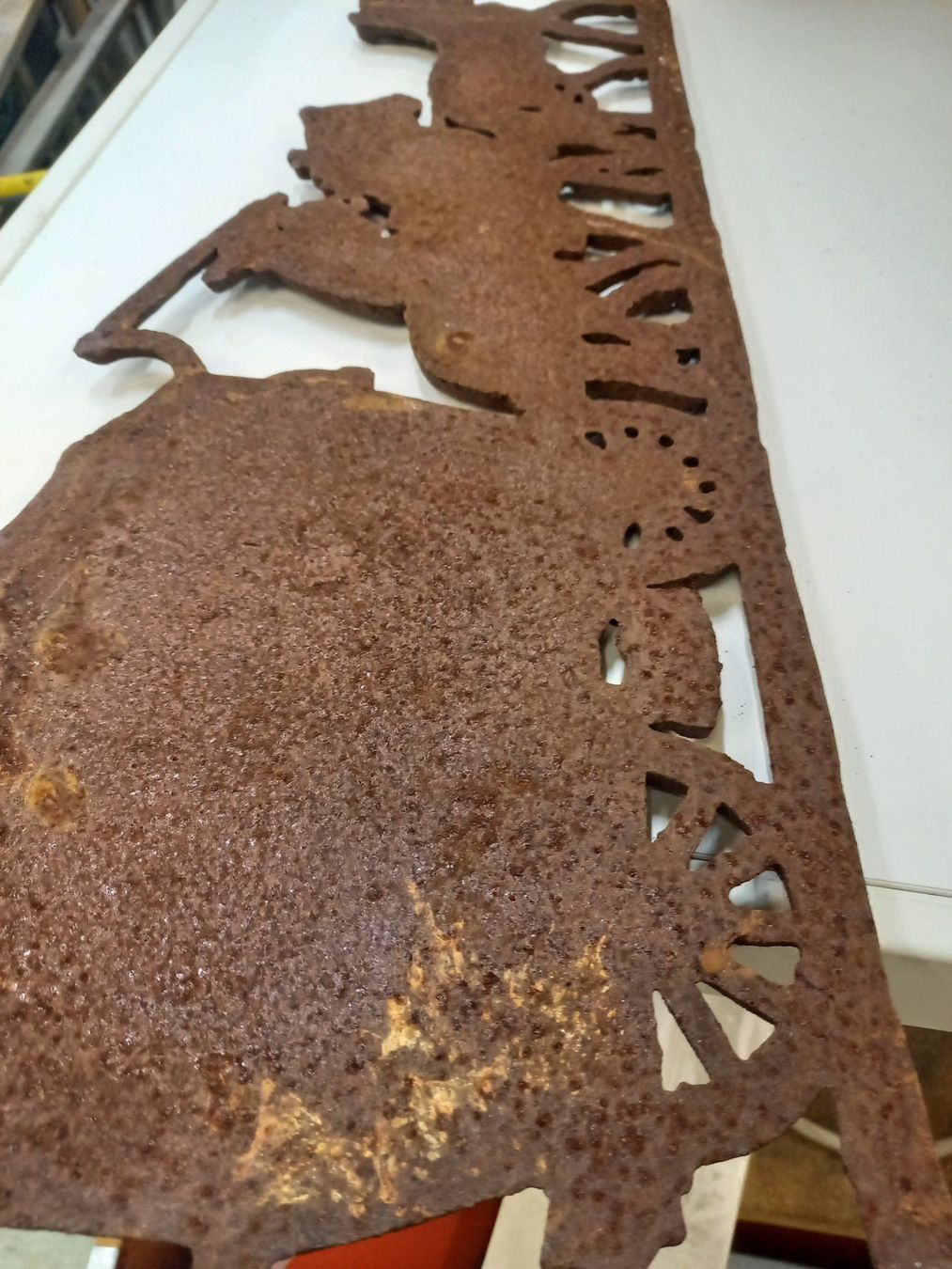 Tutte le decorazioni: Pferd mit Kutsche Schild Stahlguss Rost – Usato da Grossdietwil venduto da hufi10 3