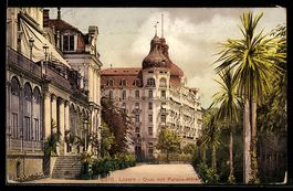 AK Luzern, Quai mit Palace-Hotel, 1909