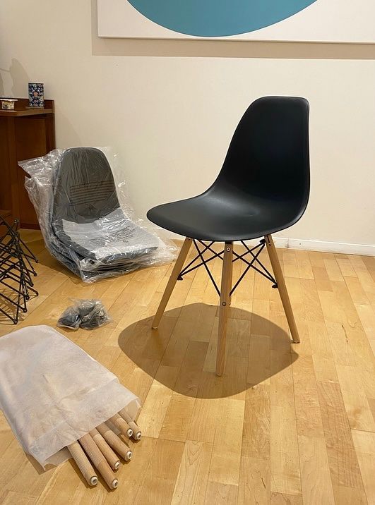6er Set tolle Eames Vitra Replica,schwarz,(NEU),top Qualität Kaufen
