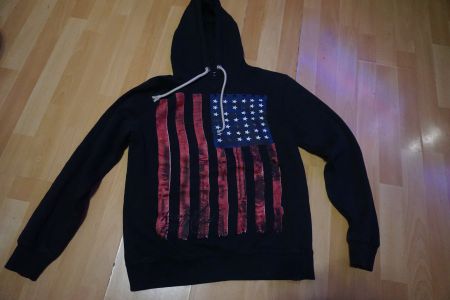 Your Turn Hoodie mit USA Flagge, Grösse L