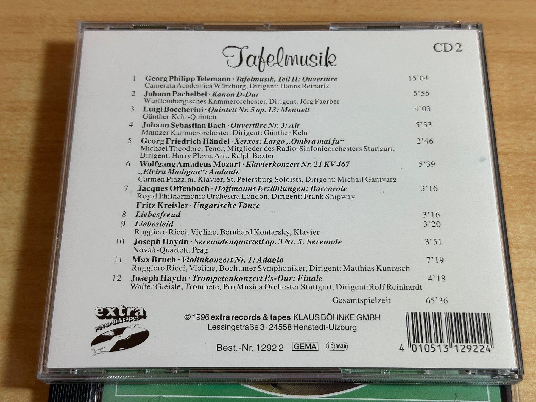 CDs: Klassik - Tafelmusik - 3 CD – Gebraucht aus Rikon im Tösstal von Alpenmutz 6