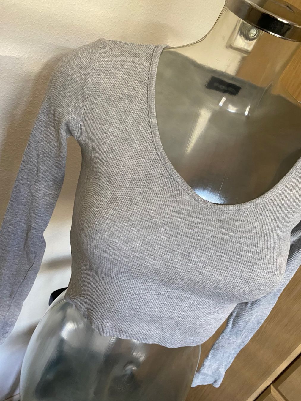 T-shirt: even&odd. langarm Kurz - shirt grau – Usato da Allenwinden venduto da Obalu 1