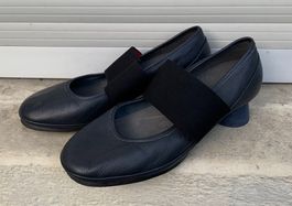 Splendides escarpins CAMPER ALRIGHT cuir noir marine n.38