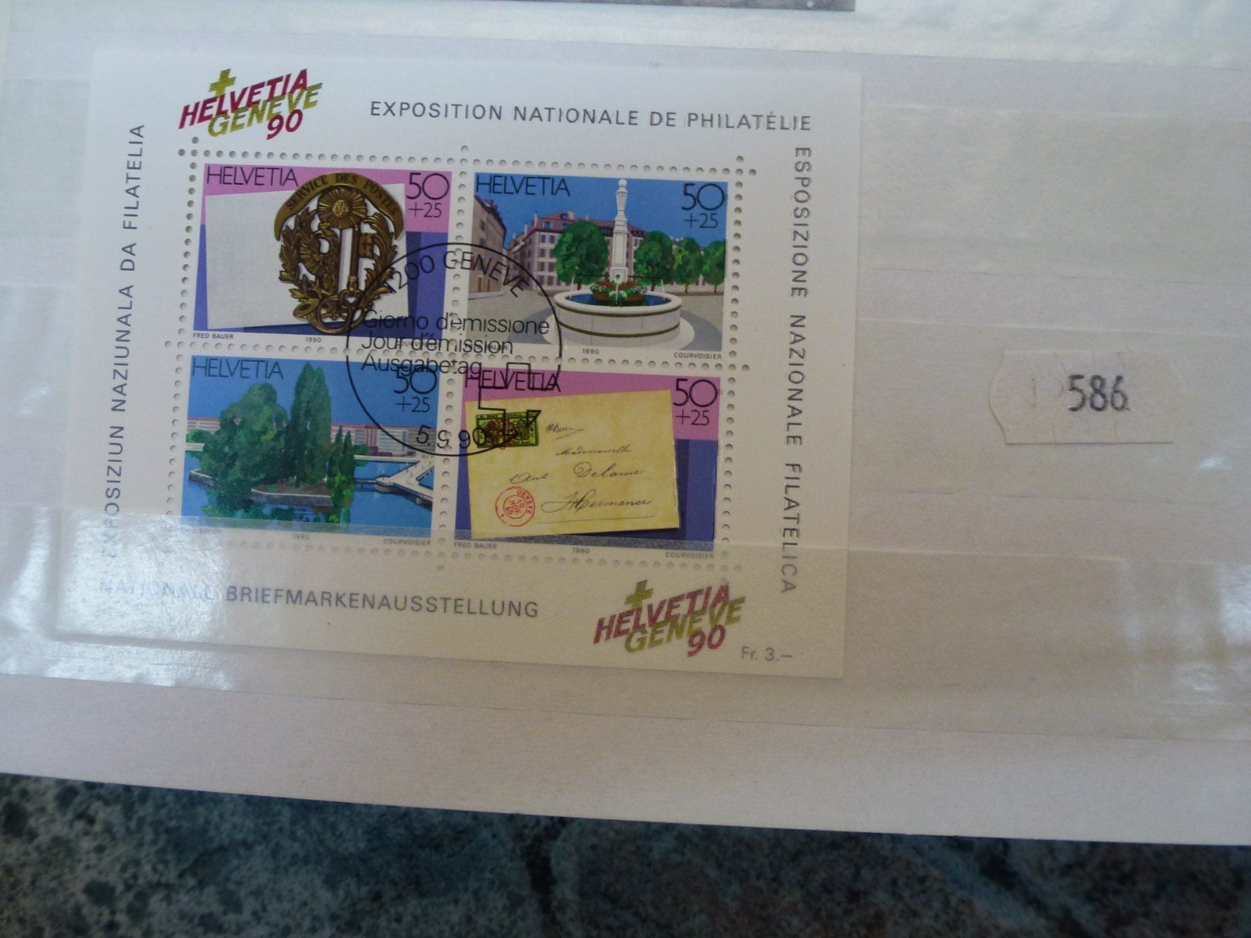 Tutti i francobolli: 1990 Briefmarkenausstellung ET-STEMPEL – Usato da Olten venduto da Disc-Verkauf