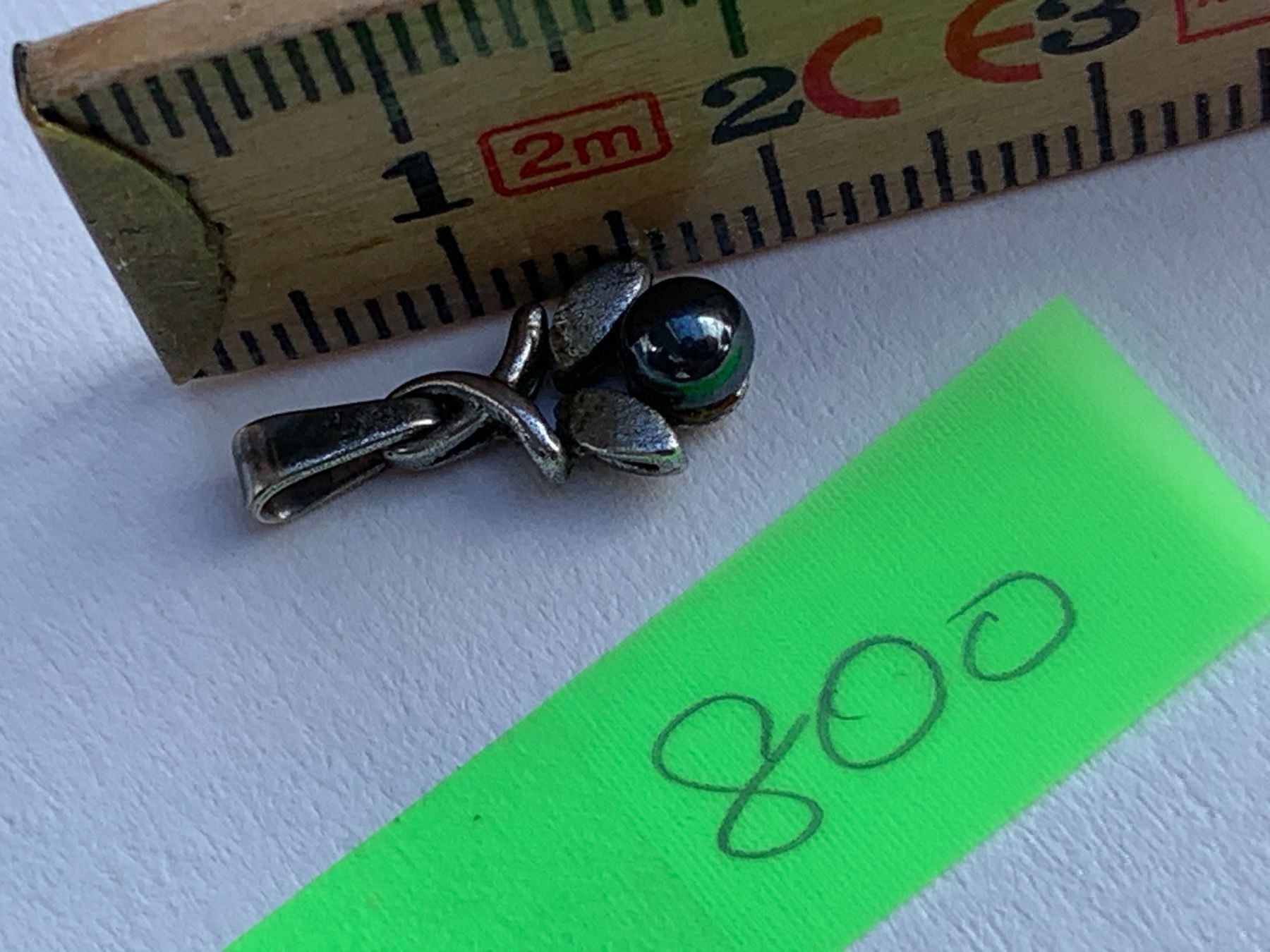 Anhänger: Silberanhänger Hämatit lorbeer mini – Gebraucht aus Dittingen von Bijoubelle 4