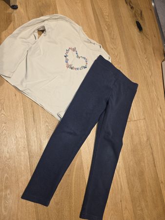 Mädchen Set, Shirt mit Thermo-Leggings, Gr. 110/116
