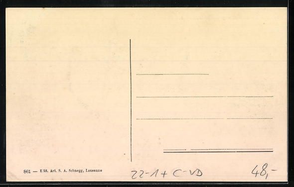 Ansichtskarten: Lausanne, La synagoque et les Alpes, Syn – Gebraucht aus Berlin von bartko-reher 1