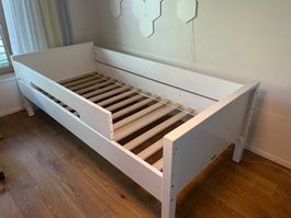 Bopita Kinder Hochbett XL 90x200 cm weiss