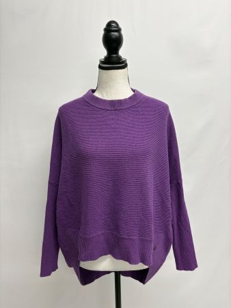 Please violetter Pullover onesize Gr. S-L VIskose vokuhila