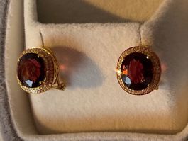 Ohrringe in 18K Gold mit Turmalinen 4.86 ct u. Diamanten