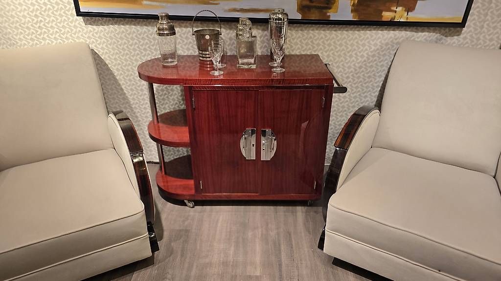 Skulpturen & Statuen: Bar art deco palissandre des indes  – Gebraucht aus Mollens VD von espritartdeco