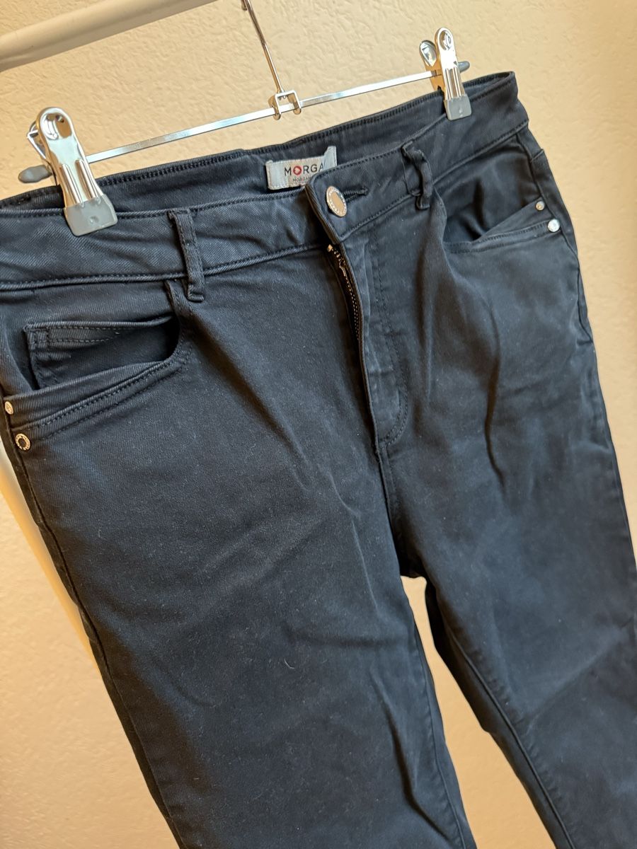 Morgan Jeans: Jeans noir slim Morgan, t.36/38 – Usato da Tavannes venduto da Thriftshop 1