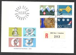 R-FDC Serie 453 - 456 ET Bern 14.3.1968 schön illustriert