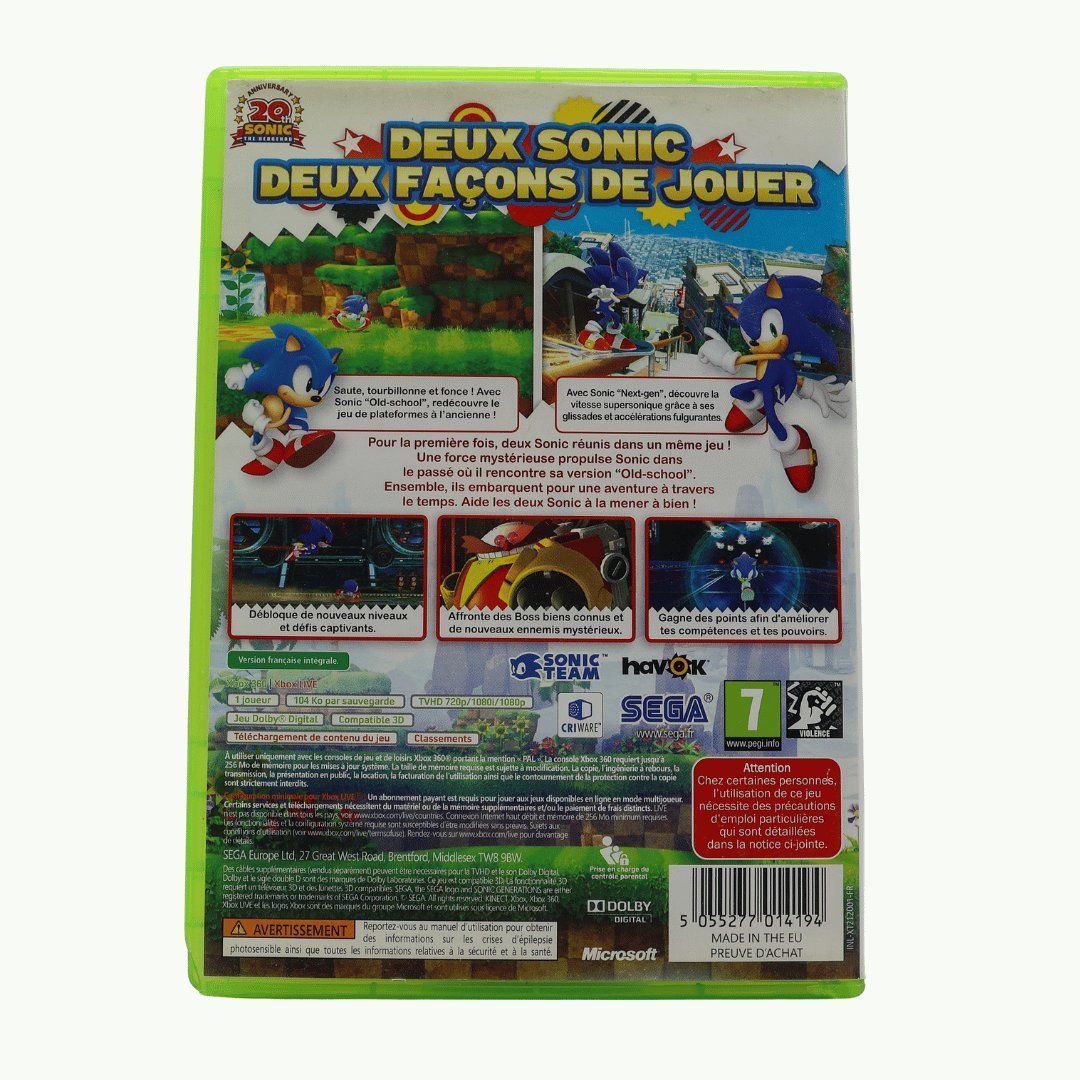 Spiele: Sonic Generations - Xbox 360 – Gebraucht aus Paudex von dindeboy 1