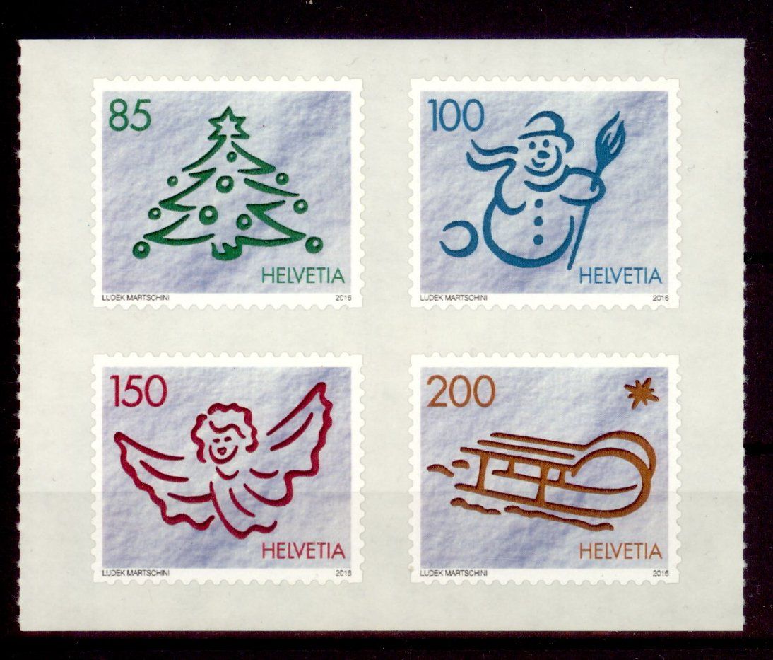 Alle Briefmarken: 2016, Sondermarken Weihnacht ** – Gebraucht aus Willisau von Vollstempel