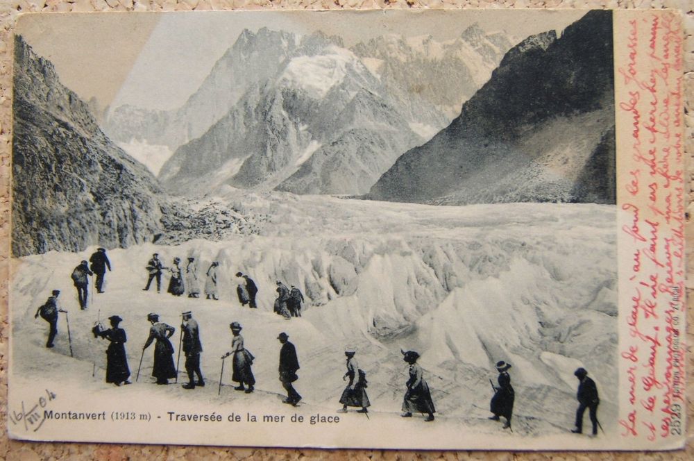 AK MONTANVERT TRAVERSÉE DE LA MER DE GLACE 1911 Kaufen auf Ricardo
