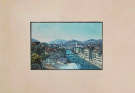 Baden  altkolorierte  Aquatinta von Leuthold