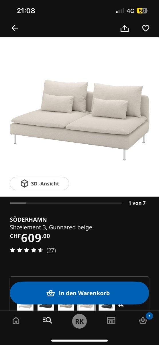 Divani: Söderhamn sofa – Usato da Einsiedeln venduto da Lkurigee