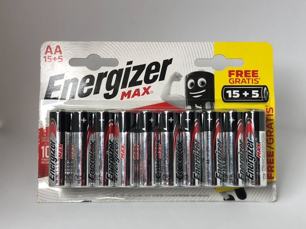 Energizer Alkaline Batterien AA – 16 Stück, 1,5 V, Lange Haltbarkeit, Für Alltagsgeräte