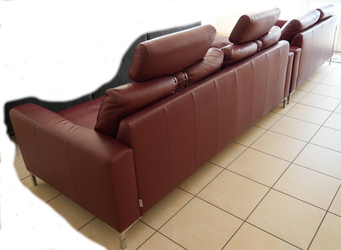 Divani: W. Schillig Leder Sofa Set Escape Bordeaux 2er 3er – Usato da Giffers venduto da Roli69g 7