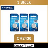 Renata CR2430 Lithium Knopfzellenbatterie - 3 Stk.