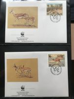 Bahrain 1993 Satz WWF Kropfgazelle illustr. Ersttagsbriefe