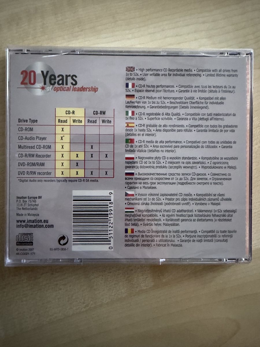 CD & DVD vergini: Imation CD-R Rohlinge, 700MB, 5 Stück, Neu & OVP – Nuovo e nell'imballaggio originale da Goldau venduto da Henggi88 1