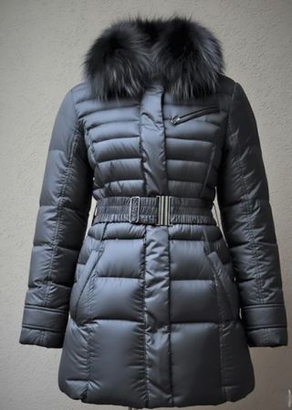 BLUMARINE comodo piumino con vera pelliccia taglia 40IT