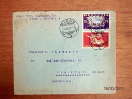 Mischfrankatur, ZNr.144,145 Vollstempel