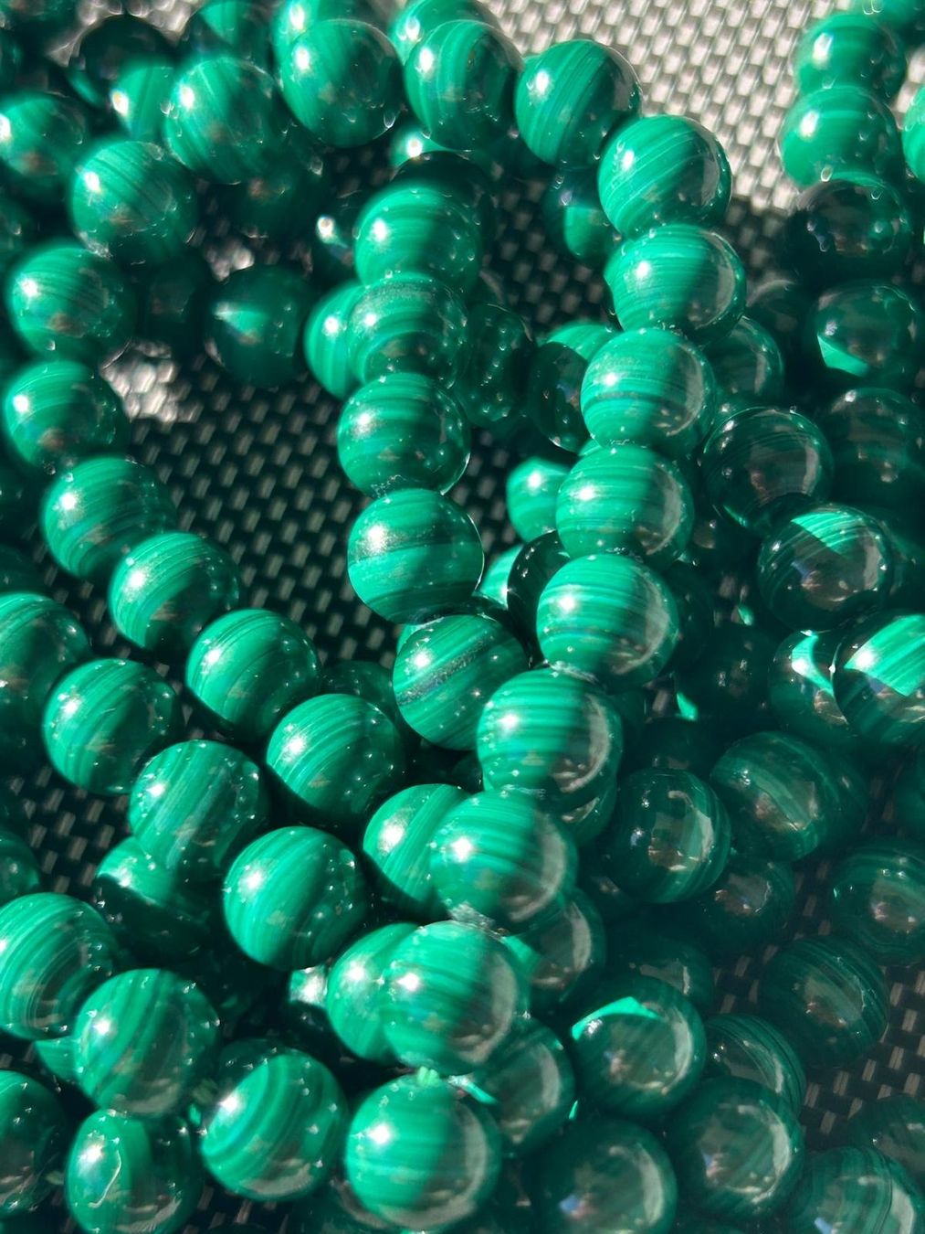 Mineralien & Heilsteine: Strang echte Malachit Level 1 / stone beads 6 mm – Neu und originalverpackt aus Niederrohrdorf von Ytobi 2