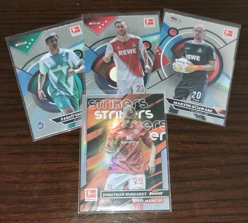 Jonathan Burkardt Topps Finest Strikers + 3 Base Karten | Kaufen Auf ...