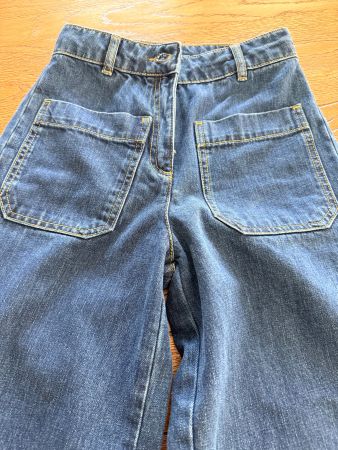 Vanessa Bruno Jeans Gr. 34 Wide Leg Dunkelblau Sommerhose