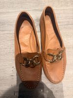 Elegante Damen Loafers, Cognac Leder, Gr. 37 - Top Zustand!