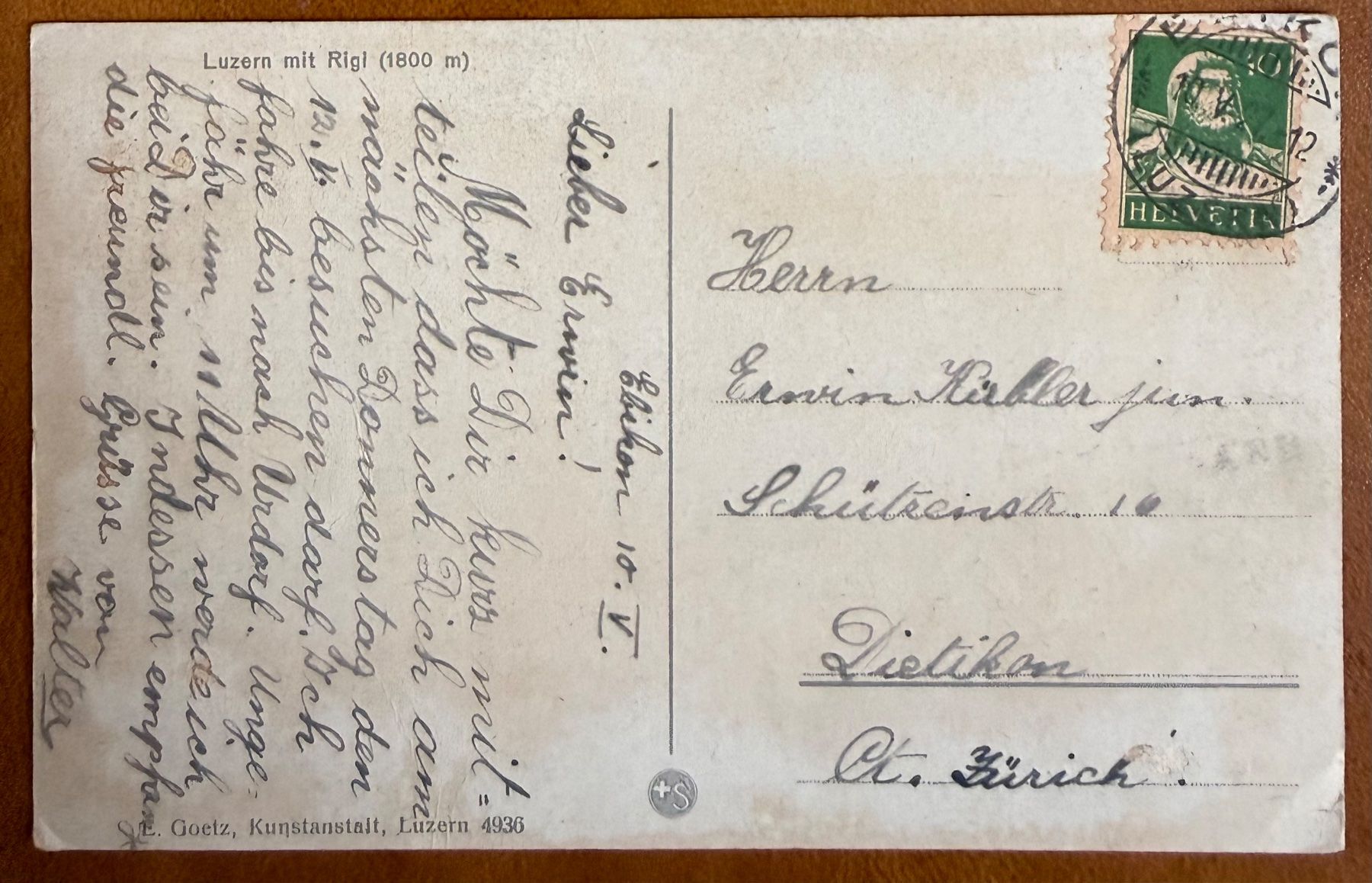 Cartoline postali: AK: Luzern - Dampfschiff  1927 – Usato da Lutry venduto da Ediego 1