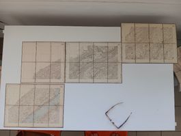 Antique Swiss Topographic Maps set Lac de Joux 